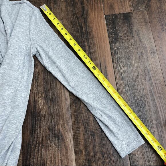 Adriano Goldschmied Rib Knit Longline Cardigan Elevated Neutral Size Small Gray - Picture 14 of 16